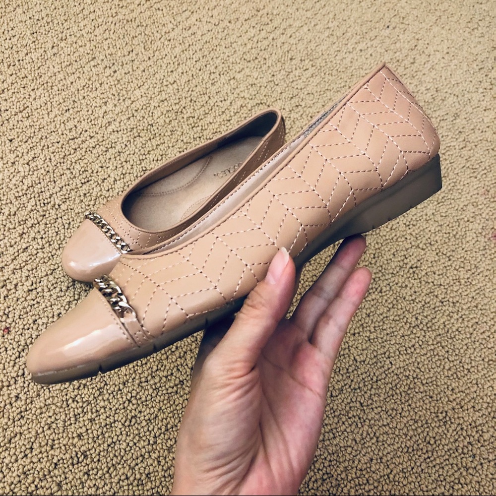 NIB Aerosoles Nude Cap-toe Women’s Ballet Flats Size 7.5 - Picture 2 of 2